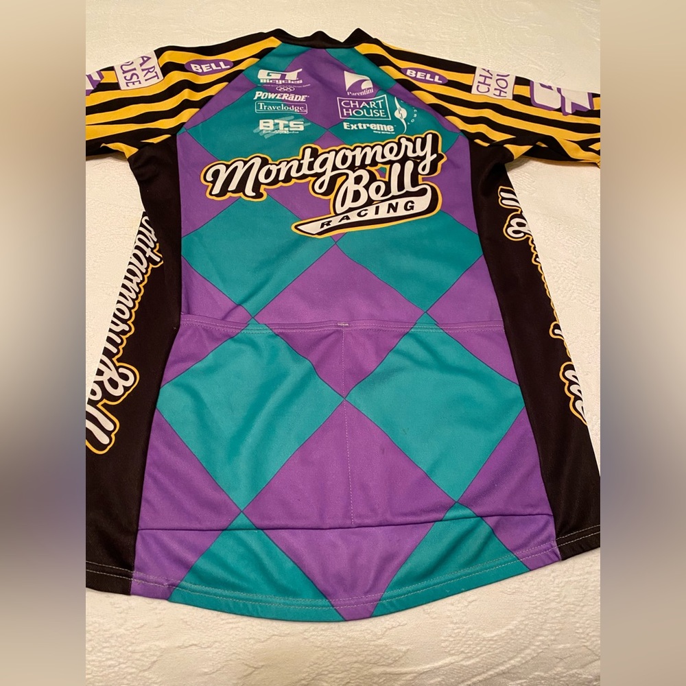 Vintage bike racing Montgomery Bell short sleeve shirt made in Italy